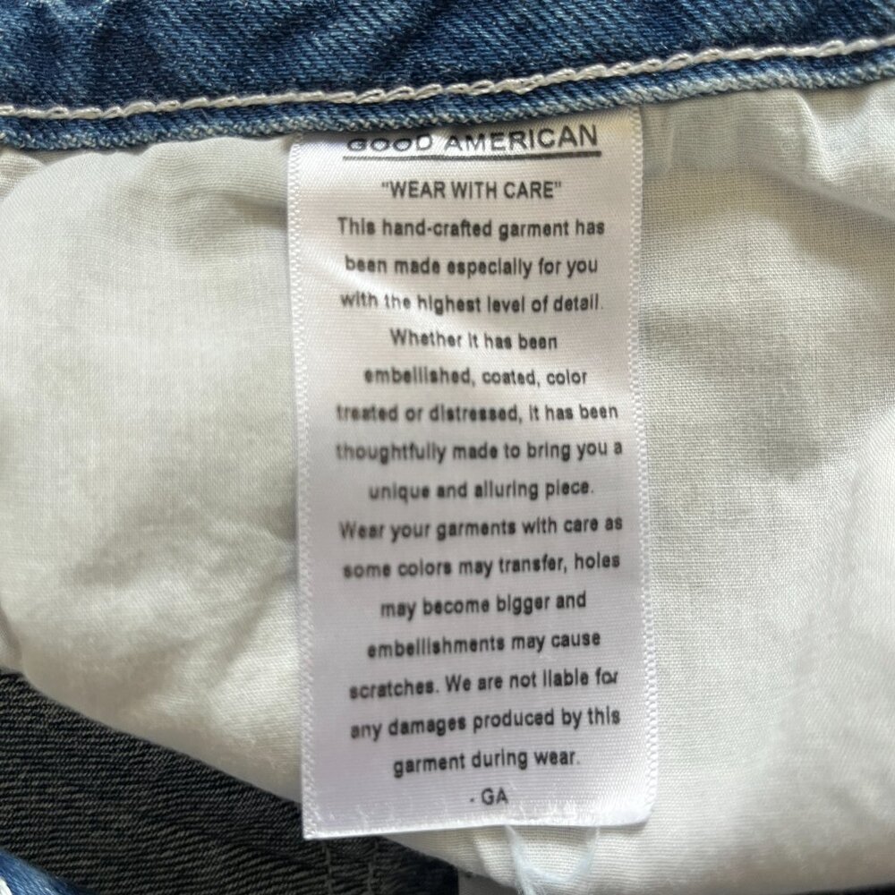 Good American High Waist Cutoff Jean Denim Shorts Size 2/26 - Picture 2 of 9